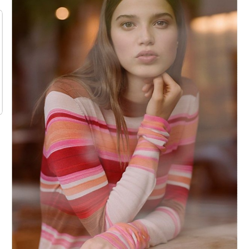 Free people show off stripes light sweater top